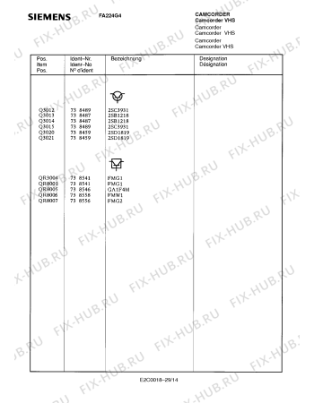Схема №11 FA224G4 с изображением Инструкция по эксплуатации для видеоэлектроники Siemens 00530632