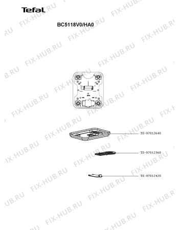 Схема №1 BC5113V0/HA0 с изображением Корпусная деталь для напольных и кухонных весов Tefal TS-07012640