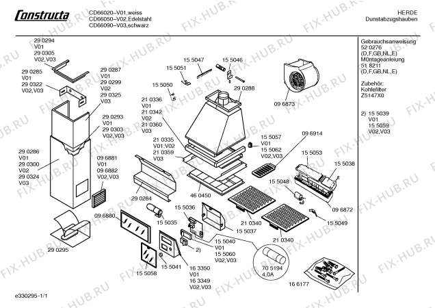 Схема №1 CD69050 с изображением Инструкция по эксплуатации для вентиляции Bosch 00520276