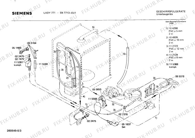 Схема №4 SN7713 с изображением Панель для посудомойки Siemens 00116528