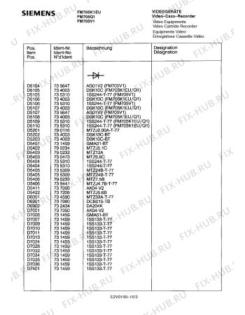 Схема №10 FM705V1 с изображением Сервисная инструкция для видеотехники Siemens 00535437