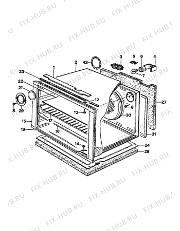 Взрыв-схема плиты (духовки) Nestor Martin 564.45-2 - Схема узла Oven equipment