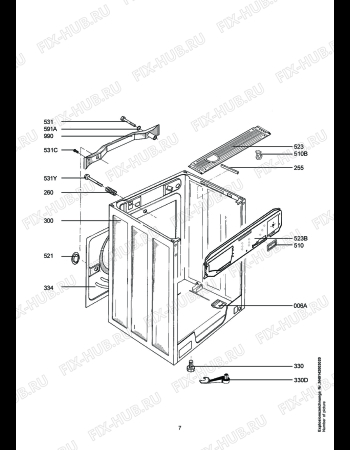 Взрыв-схема стиральной машины Aeg LAV75666 - Схема узла Housing 001