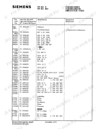 Схема №6 FM4619 с изображением Инструкция по эксплуатации для видеотехники Siemens 00530425