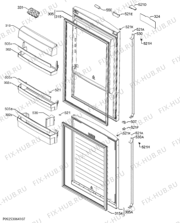 Схема №1 S99383CMX2 с изображением Дверь для холодильной камеры Aeg 2801828688