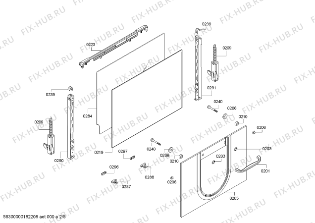 Схема №3 HBA23BN61 H.bosch.2D.BN1_nost.AC.f_glass.negro с изображением Уплотнитель для духового шкафа Bosch 00626901