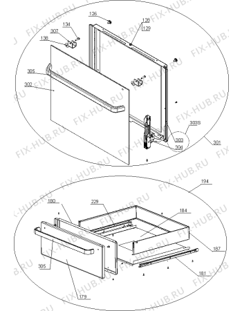 Схема №1 S764KVE 400V (703057, A606G.14) с изображением Дверка Gorenje 703642