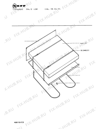 Взрыв-схема плиты (духовки) Neff 195305158 1344.11LCS - Схема узла 03