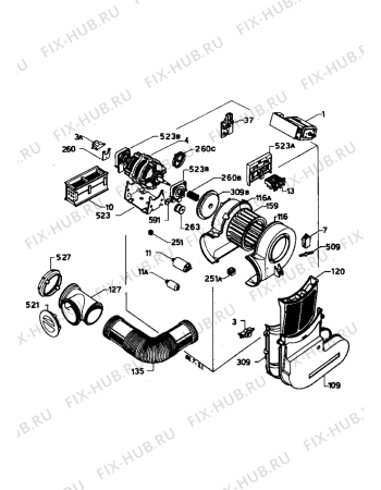 Взрыв-схема стиральной машины Castor CD53RE - Схема узла Electrical equipment