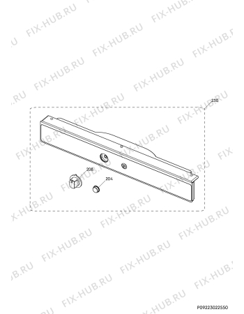 Взрыв-схема холодильника Zanussi ZBF11421SV - Схема узла Command panel 037