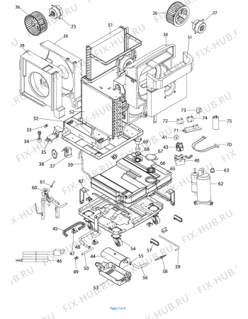 Схема №1 PAC WE 18 INV с изображением Уплотнение для сплит-системы DELONGHI TL2285