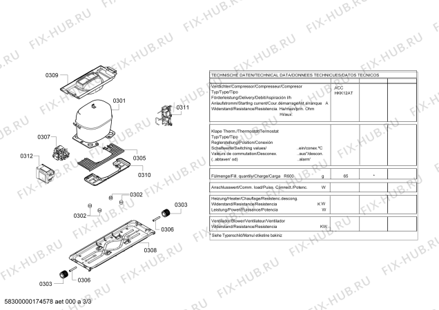 Схема №2 BD2058L2VV Profilo с изображением Модуль управления, запрограммированный для холодильника Bosch 00757939