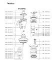 Схема №3 DFC64E(2) с изображением Часть корпуса для кухонного измельчителя Moulinex MS-5909709