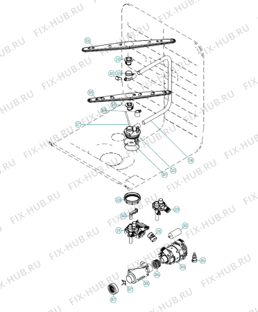 Взрыв-схема посудомоечной машины Asko D5534XXLFI (460829, DW90.2) - Схема узла 03