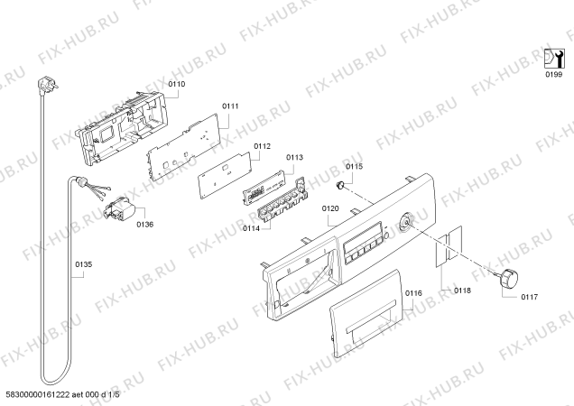 Схема №1 WAP24260GC Maxx 8 Made in Germany с изображением Ручка выбора программ для стиральной машины Bosch 00625425