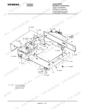 Взрыв-схема телевизора Siemens RA305R4 - Схема узла 05