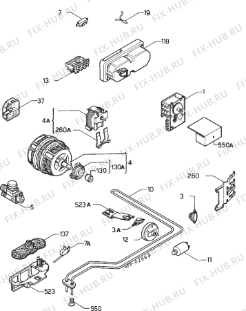 Взрыв-схема посудомоечной машины Zanussi ZW736 - Схема узла Electrical equipment 268