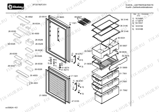 Схема №3 3FG5782F2 с изображением Дверь для холодильника Bosch 00470155