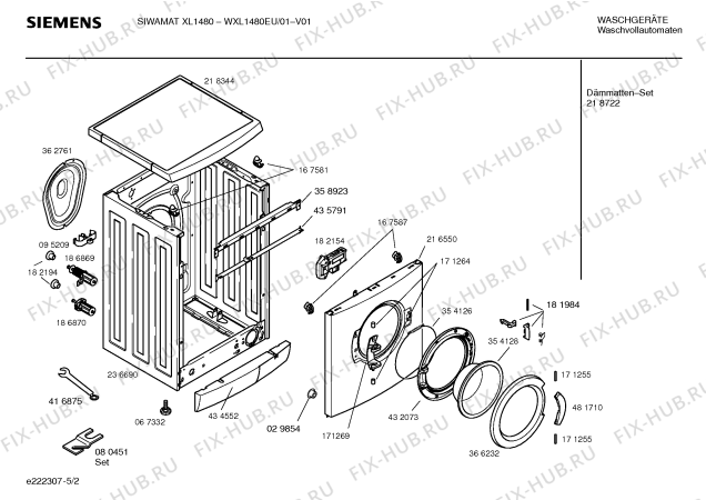 Схема №3 WXL1480EU SIWAMAT XL 1480 с изображением Ручка для стиралки Siemens 00491106