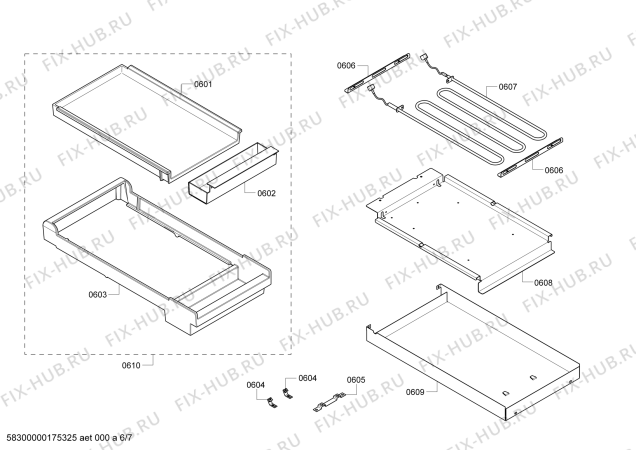 Схема №5 PC484GGEBS с изображением Коллектор для плиты (духовки) Bosch 00474917