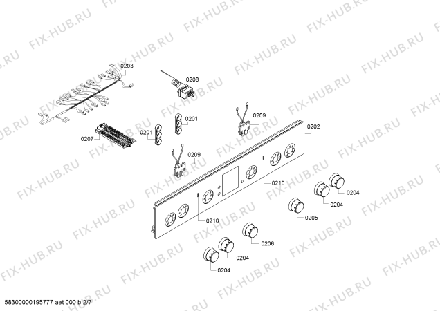 Схема №5 HGD625255Q с изображением Газовый кран для плиты (духовки) Bosch 12007467