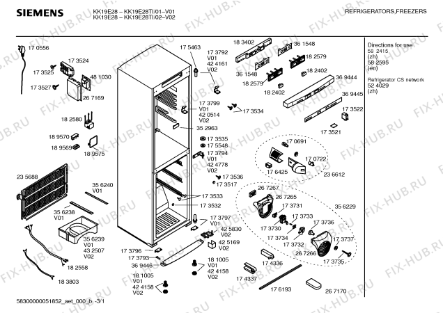 Схема №3 KK19E28TI с изображением Дверь для холодильника Siemens 00238937