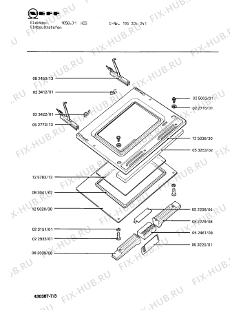 Взрыв-схема плиты (духовки) Neff 195304341 1058.31HCS - Схема узла 03