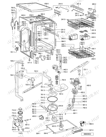 Схема №1 ADP 5966/2 WHM с изображением Панель для посудомоечной машины Whirlpool 481245372731