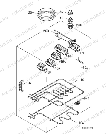 Взрыв-схема плиты (духовки) Novamatic FH65-302-230 - Схема узла Electrical equipment 268