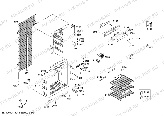 Схема №1 KG36VX15 с изображением Дверь для холодильника Siemens 00249158