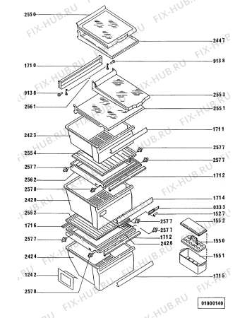 Схема №5 3XARG486WP00 ARG 486/WP с изображением Мини-ручка для холодильника Whirlpool 481946238658