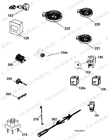 Взрыв-схема плиты (духовки) Electrolux EKC513505W - Схема узла Section 7