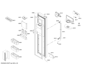 Схема №2 KAD63V00TI с изображением Дверь для холодильной камеры Bosch 00711101