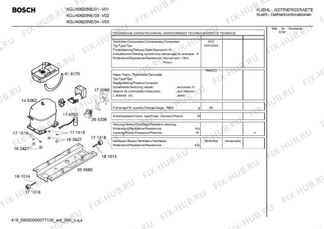 Схема №2 3FG5783F2 с изображением Испаритель для холодильной камеры Bosch 00432398