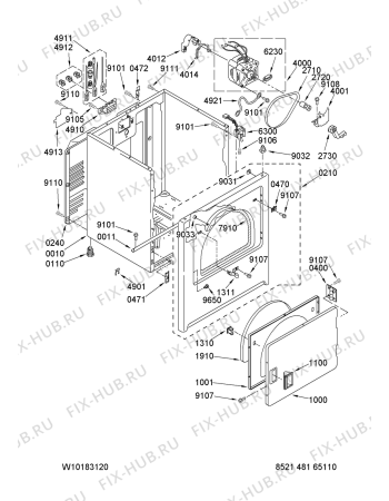 Схема №2 3ZMED5705TW с изображением Кабель для сушильной машины Whirlpool 480112100506