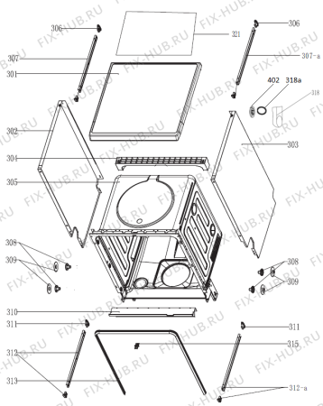 Взрыв-схема посудомоечной машины Gorenje GS53314XS (369313, GORENJE#10) - Схема узла 03