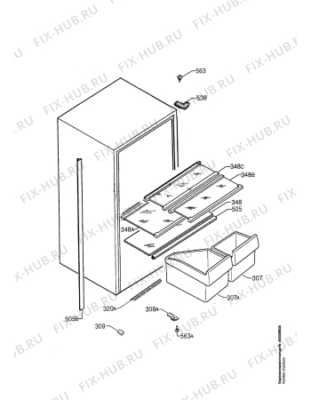Взрыв-схема холодильника Juno JKE 4036 - Схема узла Housing 001