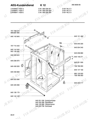 Взрыв-схема стиральной машины Aeg LAV1435I W - Схема узла Housing 001