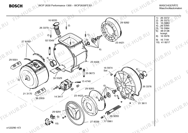 Взрыв-схема стиральной машины Bosch WOP2630FF WOP2630 Performance1300 - Схема узла 03