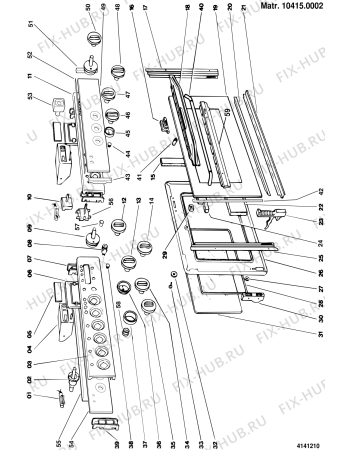 Взрыв-схема плиты (духовки) Indesit CPIEWH (F010808) - Схема узла