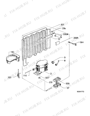 Взрыв-схема холодильника Zanussi ZF163S - Схема узла Refrigerator cooling system