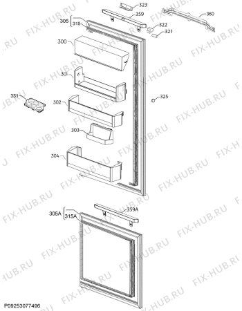 Взрыв-схема холодильника Novamatic EKI6014.1NF - Схема узла Door