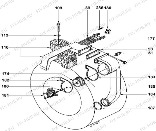 Взрыв-схема стиральной машины Korting KWD63110 (301953, LS6E) - Схема узла 05
