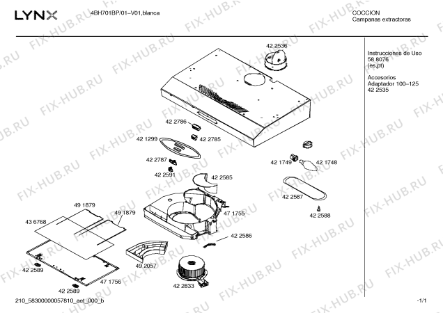 Схема №1 4BH701BP с изображением Кнопка для вытяжки Bosch 00422591