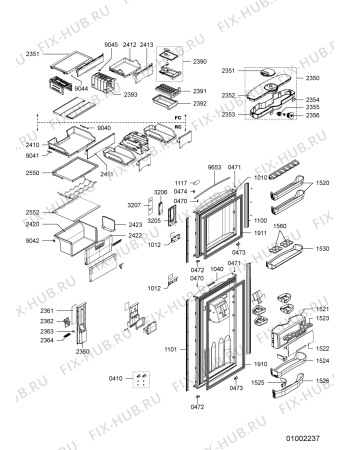 Схема №1 WTS 4445 A+NFX AQUA с изображением Контейнер для холодильника Whirlpool 482000002781