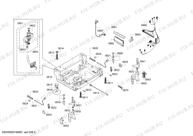Взрыв-схема посудомоечной машины Bosch SMI63N15EU SuperSilence - Схема узла 06