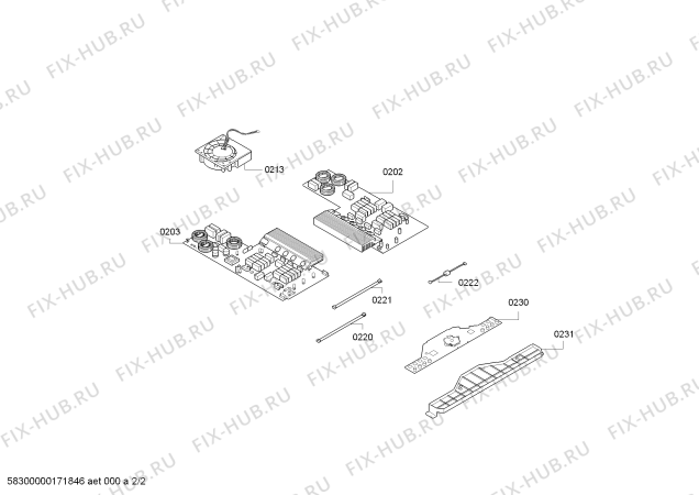Схема №2 T44T42N2RU IH6.1 - Standard + brater с изображением Стеклокерамика для плиты (духовки) Bosch 00689804