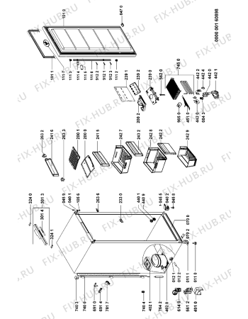 Схема №1 WVF 307 IX с изображением Вноска для холодильника Whirlpool 481245298359