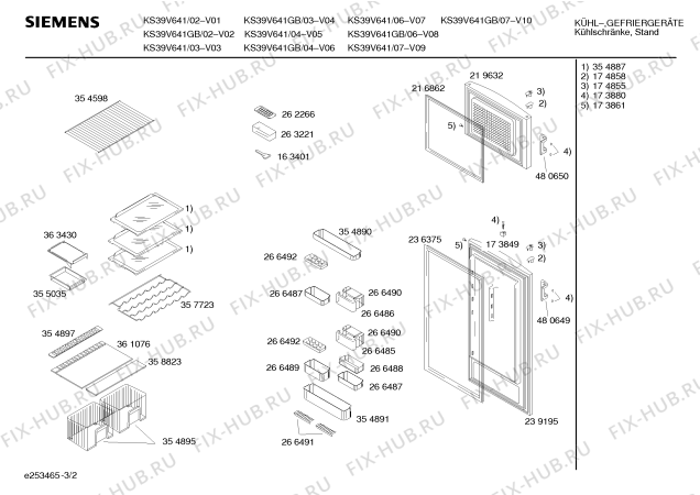 Взрыв-схема холодильника Siemens KS39V641 - Схема узла 02
