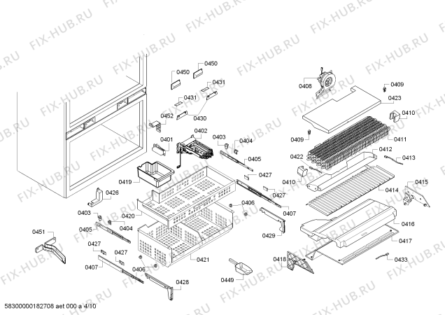 Схема №4 T30BB810SS с изображением Крепеж для холодильника Bosch 11012414